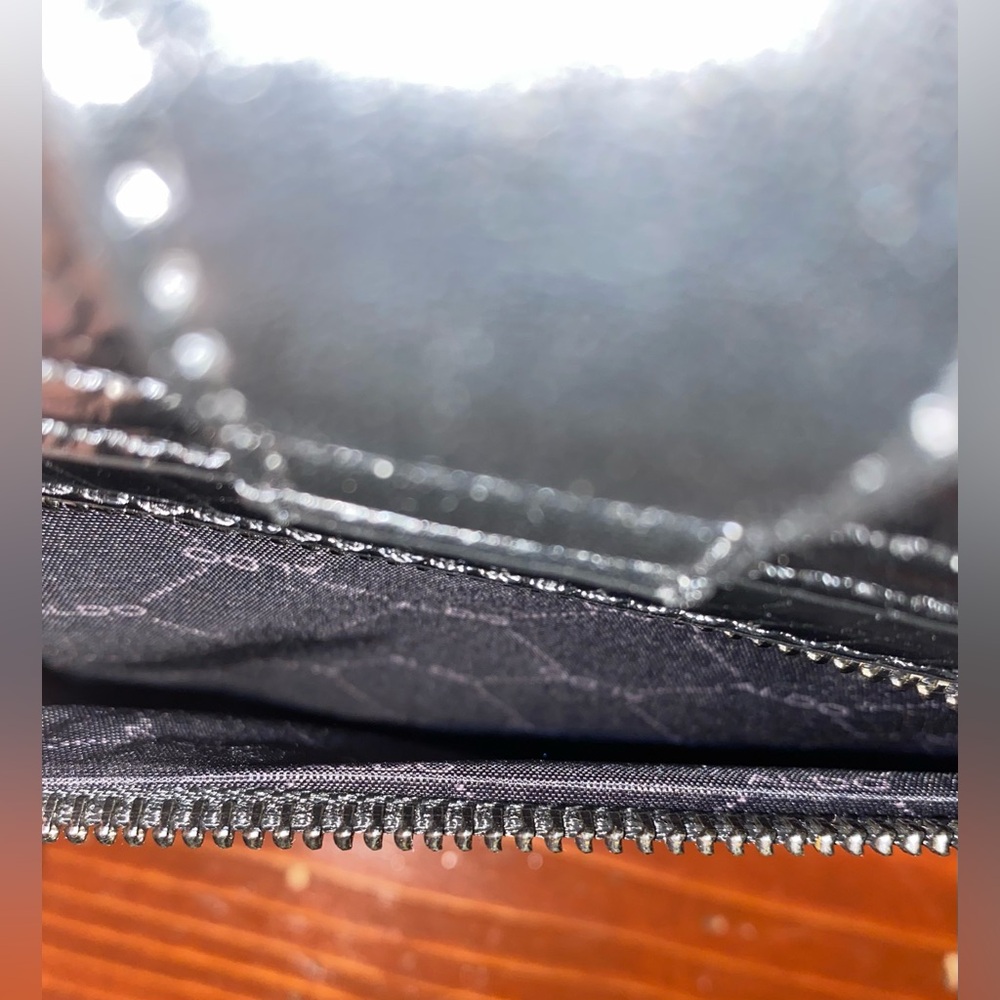 ALDO Black Croc Embossed Vegan Leather Studded Bag - Picture 9 of 13